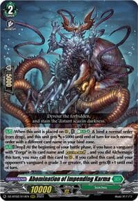 Abomination of Impending Karma - DZ-BT02: Illusionless Strife - Cardfight Vanguard card