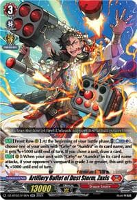 Artillery Bullet of Dust Storm, Zaxis - DZ-BT02: Illusionless Strife - Cardfight Vanguard card
