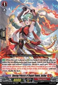 Dancing Princess of Elegant Flames, Justina - DZ-BT02: Illusionless Strife - Cardfight Vanguard card