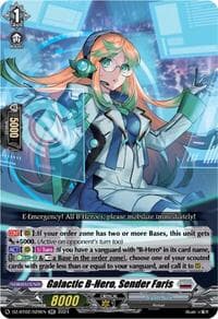 Galactic B-Hero, Sender Faris - DZ-BT02: Illusionless Strife - Cardfight Vanguard card