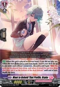 Want to Behold That Profile, Orpha - DZ-BT02: Illusionless Strife - Cardfight Vanguard card