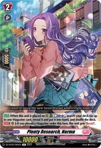 Plenty Research, Norma - DZ-BT02: Illusionless Strife - Cardfight Vanguard card