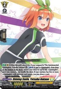 Shining Smile, Yotsuba Nakano (EXRRR) - DZ-BT02: Illusionless Strife - Cardfight Vanguard card