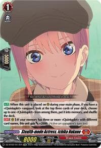 Stealth-mode Actress, Ichika Nakano (EXC) - DZ-BT02: Illusionless Strife - Cardfight Vanguard card