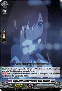 Night After School Festival, Miku Nakano (EXC) - DZ-BT02: Illusionless Strife - Cardfight Vanguard card