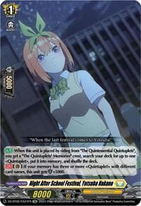 Night After School Festival, Yotsuba Nakano (EXC) - DZ-BT02: Illusionless Strife - Cardfight Vanguard card