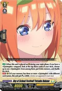 Day of School Festival! Yotsuba Nakano (EXC) - DZ-BT02: Illusionless Strife - Cardfight Vanguard card