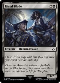 Hired Blade - Universes Beyond: Assassin's Creed - Magic: The Gathering card
