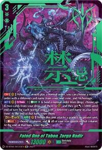 Fated One of Taboo, Zorga Nadir (SEC) - DZ-BT02: Illusionless Strife - Cardfight Vanguard card