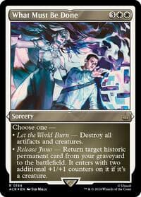 What Must Be Done (Foil Etched) - Universes Beyond: Assassin's Creed - Magic: The Gathering card