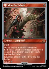 Hidden Footblade (Foil Etched) - Universes Beyond: Assassin's Creed - Magic: The Gathering card