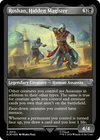 Roshan, Hidden Magister (Foil Etched) - Universes Beyond: Assassin's Creed - Magic: The Gathering card