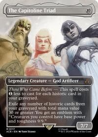 The Capitoline Triad (Borderless) - Universes Beyond: Assassin's Creed - Magic: The Gathering card