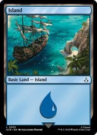 Island (0303) - Universes Beyond: Assassin's Creed - Magic: The Gathering card