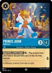 Prince John - Gold Lover - Shimmering Skies - Disney Lorcana card