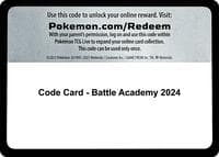 Code Card - Battle Academy 2024 - Battle Academy 2024 - Pokemon card