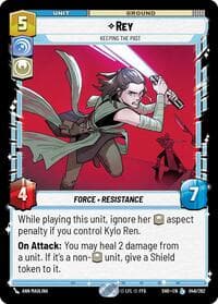 Rey - Keeping the Past - Shadows of the Galaxy - Star Wars: Unlimited card