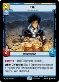 Val - Loyal to the End - Shadows of the Galaxy - Star Wars: Unlimited card