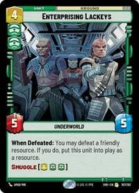 Enterprising Lackeys - Shadows of the Galaxy - Star Wars: Unlimited card