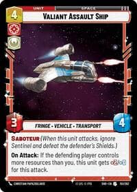 Valiant Assault Ship - Shadows of the Galaxy - Star Wars: Unlimited card