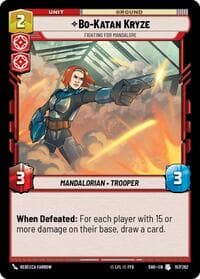 Bo-Katan Kryze - Fighting For Mandalore - Shadows of the Galaxy - Star Wars: Unlimited card