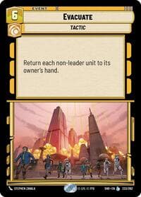 Evacuate - Shadows of the Galaxy - Star Wars: Unlimited card