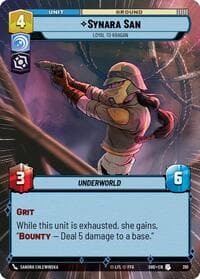 Synara San - Loyal to Kragan (Hyperspace) - Shadows of the Galaxy - Star Wars: Unlimited card
