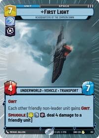 First Light - Headquarters of the Crimson Dawn (Hyperspace) - Shadows of the Galaxy - Star Wars: Unlimited card