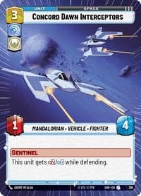 Concord Dawn Interceptors (Hyperspace) - Shadows of the Galaxy - Star Wars: Unlimited card