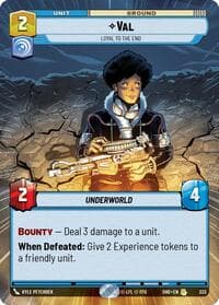 Val - Loyal to the End (Hyperspace) - Shadows of the Galaxy - Star Wars: Unlimited card