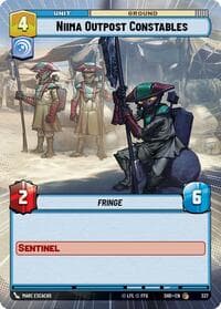 Niima Outpost Constables (Hyperspace) - Shadows of the Galaxy - Star Wars: Unlimited card