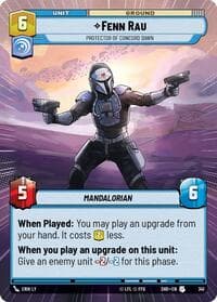 Fenn Rau - Protector of Concord Dawn (Hyperspace) - Shadows of the Galaxy - Star Wars: Unlimited card