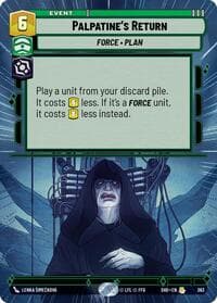 Palpatine's Return (Hyperspace) - Shadows of the Galaxy - Star Wars: Unlimited card