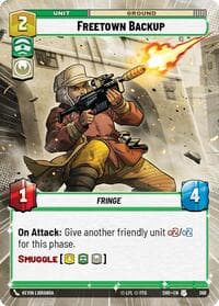 Freetown Backup (Hyperspace) - Shadows of the Galaxy - Star Wars: Unlimited card