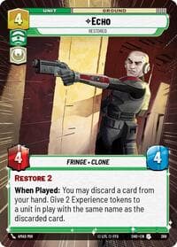 Echo - Restored (Hyperspace) - Shadows of the Galaxy - Star Wars: Unlimited card