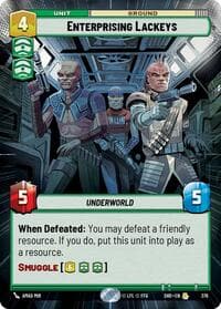Enterprising Lackeys (Hyperspace) - Shadows of the Galaxy - Star Wars: Unlimited card