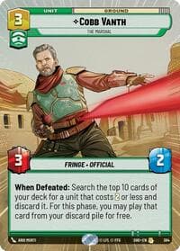 Cobb Vanth - The Marshal (Hyperspace) - Shadows of the Galaxy - Star Wars: Unlimited card