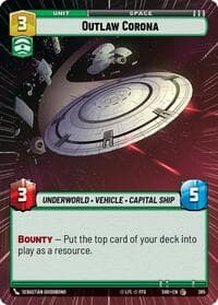 Outlaw Corona (Hyperspace) - Shadows of the Galaxy - Star Wars: Unlimited card