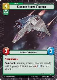 Kihraxz Heavy Fighter (Hyperspace) - Shadows of the Galaxy - Star Wars: Unlimited card