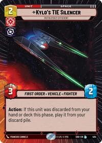Kylo's TIE Silencer - Ruthlessly Efficient (Hyperspace) - Shadows of the Galaxy - Star Wars: Unlimited card