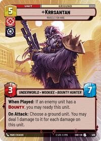 Krrsantan - Muscle for Hire (Hyperspace) - Shadows of the Galaxy - Star Wars: Unlimited card