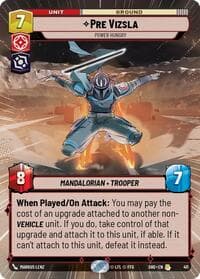 Pre Vizsla - Power Hungry (Hyperspace) - Shadows of the Galaxy - Star Wars: Unlimited card