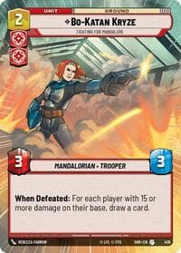 Bo-Katan Kryze - Fighting For Mandalore (Hyperspace) - Shadows of the Galaxy - Star Wars: Unlimited card