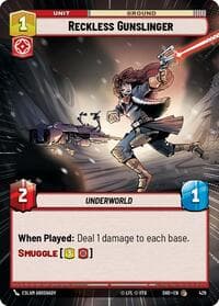 Reckless Gunslinger (Hyperspace) - Shadows of the Galaxy - Star Wars: Unlimited card