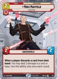 Migs Mayfeld - Triggerman (Hyperspace) - Shadows of the Galaxy - Star Wars: Unlimited card