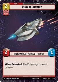 Rhokai Gunship (Hyperspace) - Shadows of the Galaxy - Star Wars: Unlimited card