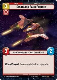 Disabling Fang Fighter (Hyperspace) - Shadows of the Galaxy - Star Wars: Unlimited card