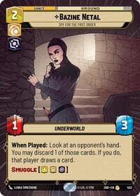 Bazine Netal - Spy for the First Order (Hyperspace) - Shadows of the Galaxy - Star Wars: Unlimited card