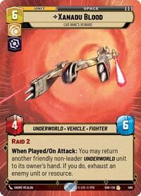 Xanadu Blood - Cad Bane's Reward (Hyperspace) - Shadows of the Galaxy - Star Wars: Unlimited card