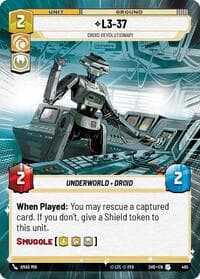 L3-37 - Droid Revolutionary (Hyperspace) - Shadows of the Galaxy - Star Wars: Unlimited card